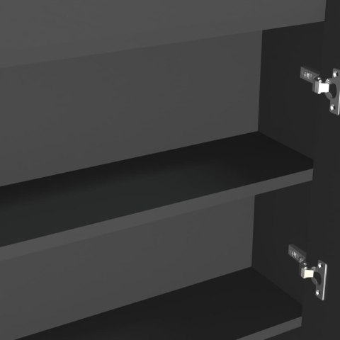 Szafka łazienkowa z lustrem, 80x15x60 cm, MDF, antracytowa