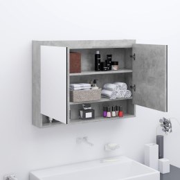 Szafka łazienkowa z lustrem, 80x15x60 cm, MDF, szarość betonu
