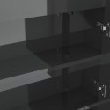Szafka łazienkowa z lustrem 80x15x60 cm, MDF, szary z połyskiem