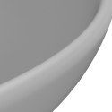 Okrągła umywalka łazienkowa, matowa jasnoszara, 32,5 x 14 cm
