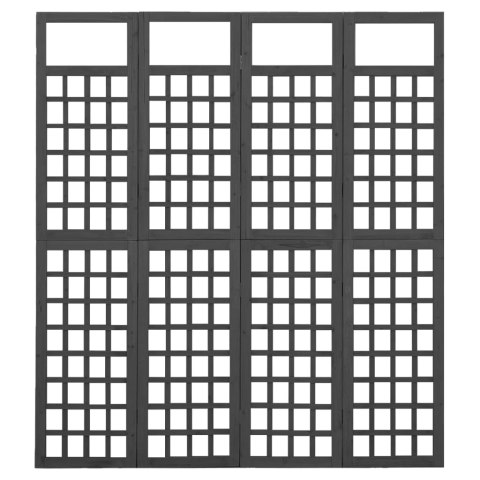 Parawan pokojowy 4-panelowy/trejaż, drewno jodłowe, 161x180 cm