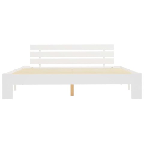 Rama łóżka, biała, lite drewno sosnowe, 180 x 200 cm
