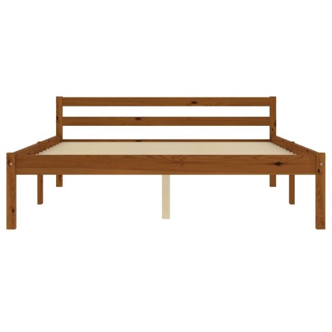 Rama łóżka, miodowy brąz, lite drewno sosnowe, 120 x 200 cm