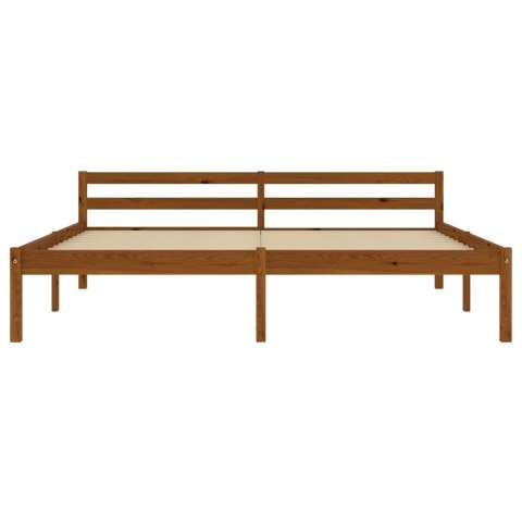 Rama łóżka, miodowy brąz, lite drewno sosnowe, 160 x 200 cm