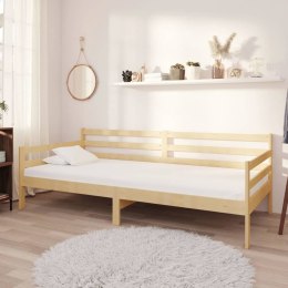 Łóżko dzienne z materacem, 90x200 cm, lite drewno sosnowe