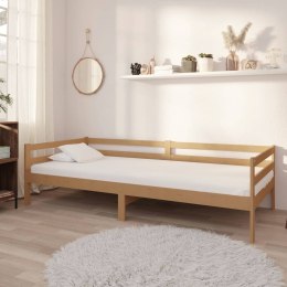 Łóżko dzienne z materacem, 90x200 cm, miodowy brąz, sosnowe