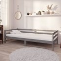 Łóżko dzienne z materacem, 90x200 cm, szare, drewno sosnowe