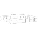 Kojec dla psa, srebrny, 36 m², stalowy