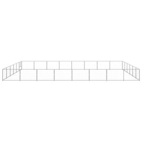 Kojec dla psa, srebrny, 48 m², stalowy