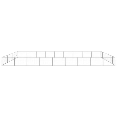 Kojec dla psa, srebrny, 63 m², stalowy