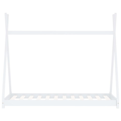Rama łóżka dziecięcego, biała, lite drewno sosnowe, 90 x 200 cm