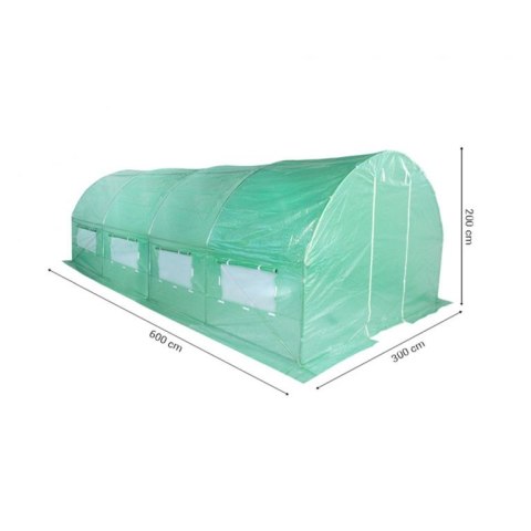 TUNEL FOLIOWY 300 X 600 CM (18 M2) ZIELONY