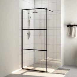 Ścianka prysznicowa, przezroczyste szkło ESG, 115x195cm, czarna