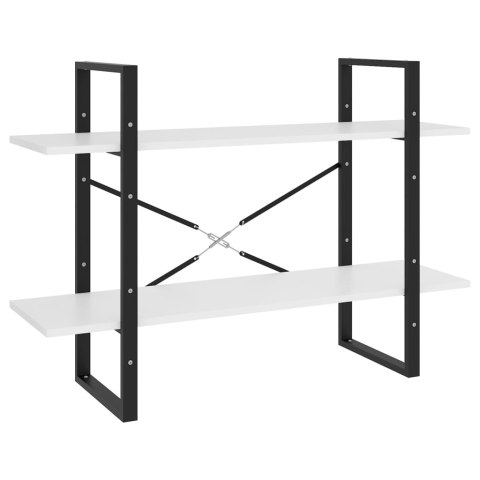 5-poziomowy regał na książki, biały, 100x30x175 cm, płyta