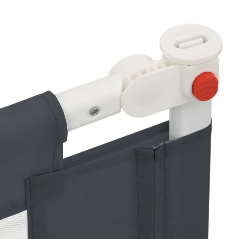 Barierka do łóżeczka dziecięcego, ciemnoszara, 100x25 cm