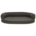 Legowisko dla psa, 75x53 cm, wygląd lnu, ciemnoszare