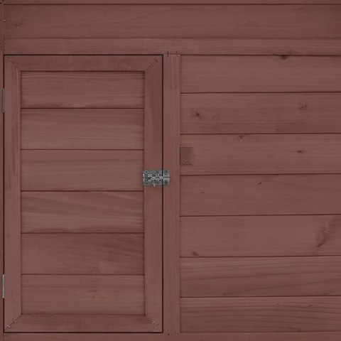 Klatka dla kurcząt, mokka i biel, 152x96x110 cm, lita jodła