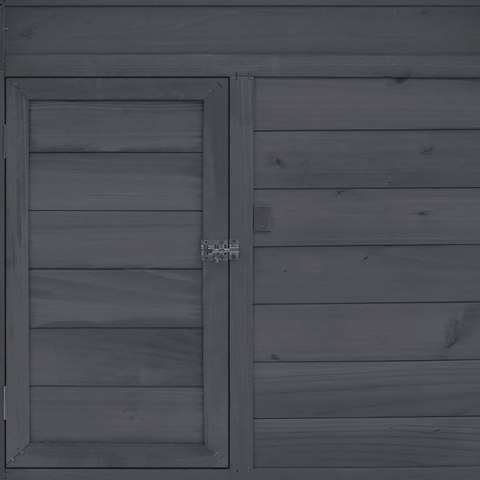 Klatka dla kurcząt, szaro-biała, 152x96x110 cm, lita jodła