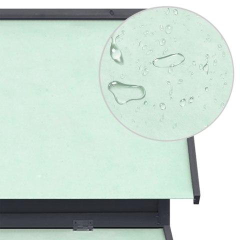 Klatka dla kurcząt, szaro-biała, 152x96x110 cm, lita jodła