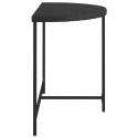 Stolik ogrodowy, czarny, 100x50x75 cm, rattan PE