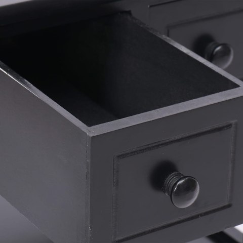 Stolik boczny, czarny, 40 x 40 x 40 cm, drewno paulownia