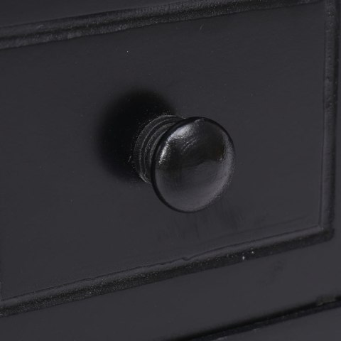 Stolik boczny, czarny, 40 x 40 x 40 cm, drewno paulownia