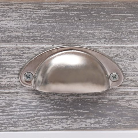 Stolik boczny, szary, 40 x 40 x 40 cm, drewno paulownia