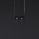 Szafka boczna, czarna, 60x30x75 cm, drewno paulownia
