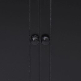 Szafka boczna, czarna, 60x30x75 cm, drewno paulownia