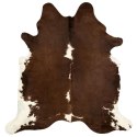 Dywan z krowiej skóry, brązowo-biały, 150x170 cm