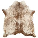 Dywan z krowiej skóry, brązowo-biały, 150x170 cm