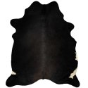 Dywan z krowiej skóry, czarny, 150x170 cm