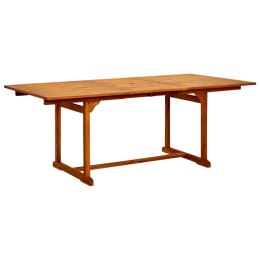 Ogrodowy stół jadalniany, (150-200)x100x75 cm, drewno akacjowe