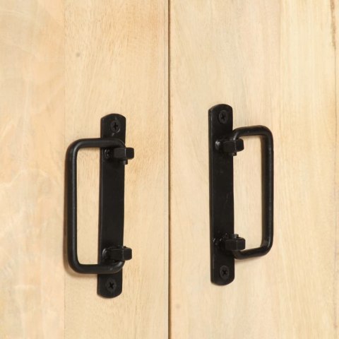 Regał na książki, 4 poziomy, 124x30x180 cm, lite drewno mango