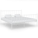 Rama łóżka, biała, metalowa, 140 x 200 cm