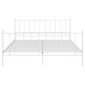 Rama łóżka, biała, metalowa, 160 x 200 cm