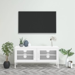 Szafka pod telewizor, biała, 105x35x50 cm, stalowa