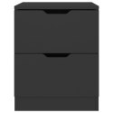 Szafka nocna, czarna, 40x40x50 cm, płyta wiórowa