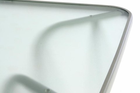 Prostokątny stół ogrodowy BISTRO z blatem szklanym - szary