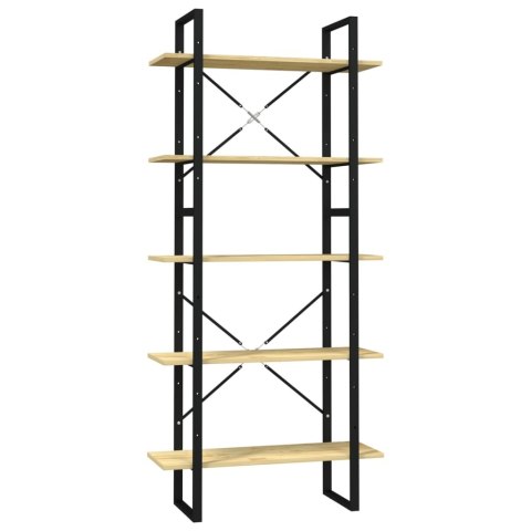 5-poziomowy regał na książki, 80x30x175 cm, sosnowy