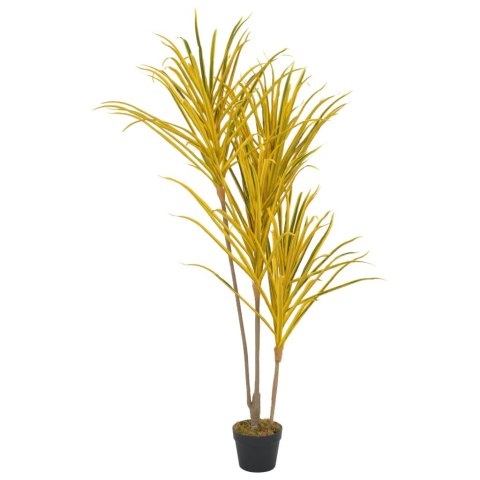 Sztuczna dracena z doniczką, żółty, 125 cm