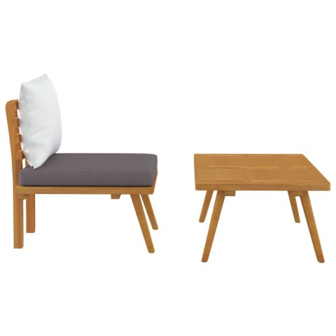 2-cz. zestaw wypoczynkowy do ogrodu, z poduszkami, akacjowy