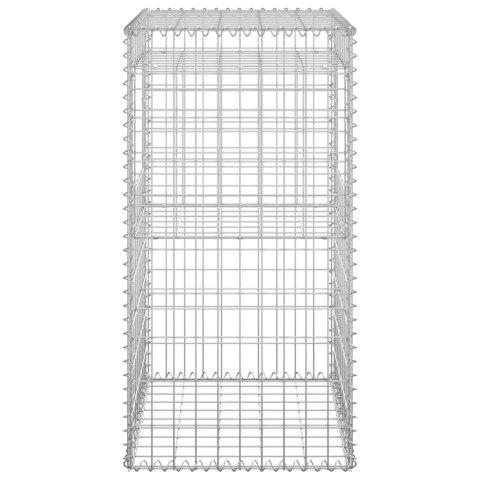 Słupki gabionowe, 2 szt., 50x50x100 cm, żelazo