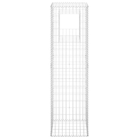 Słupki gabionowe, 2 szt., 50x50x180 cm, żelazo