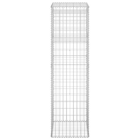 Słupki gabionowe, 2 szt., 50x50x180 cm, żelazo