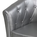 MIADOMODO Fotel Chesterfield, 58 x 71 x 70 cm, srebrny