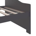 3-osobowa sofa/łóżko, ciemnoszara, drewno sosnowe, 90x200 cm