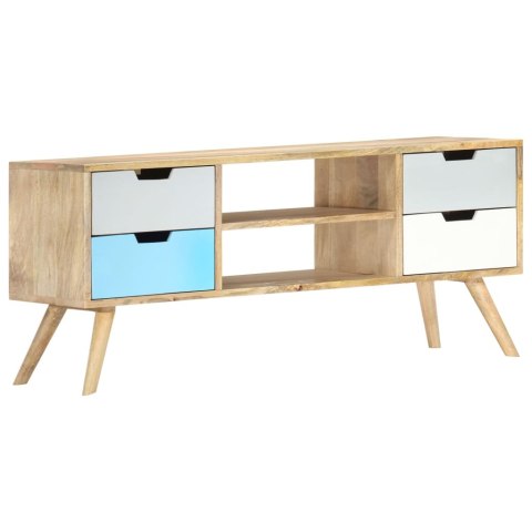 Szafka pod TV, 110 x 35 x 48 cm, lite drewno mango