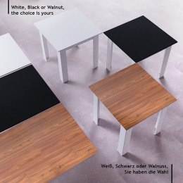 MIADOMODO Stół do jadalni dla 4 osób, biały, 80x80x76,5 cm