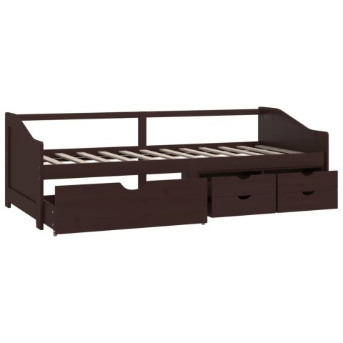 3-osobowa sofa/łóżko z szufladami, ciemnobrązowa, 90 x 200 cm 3-osobowa sofa/łóżko z szufladami, ciemnobrązowa, 90 x 200 cm